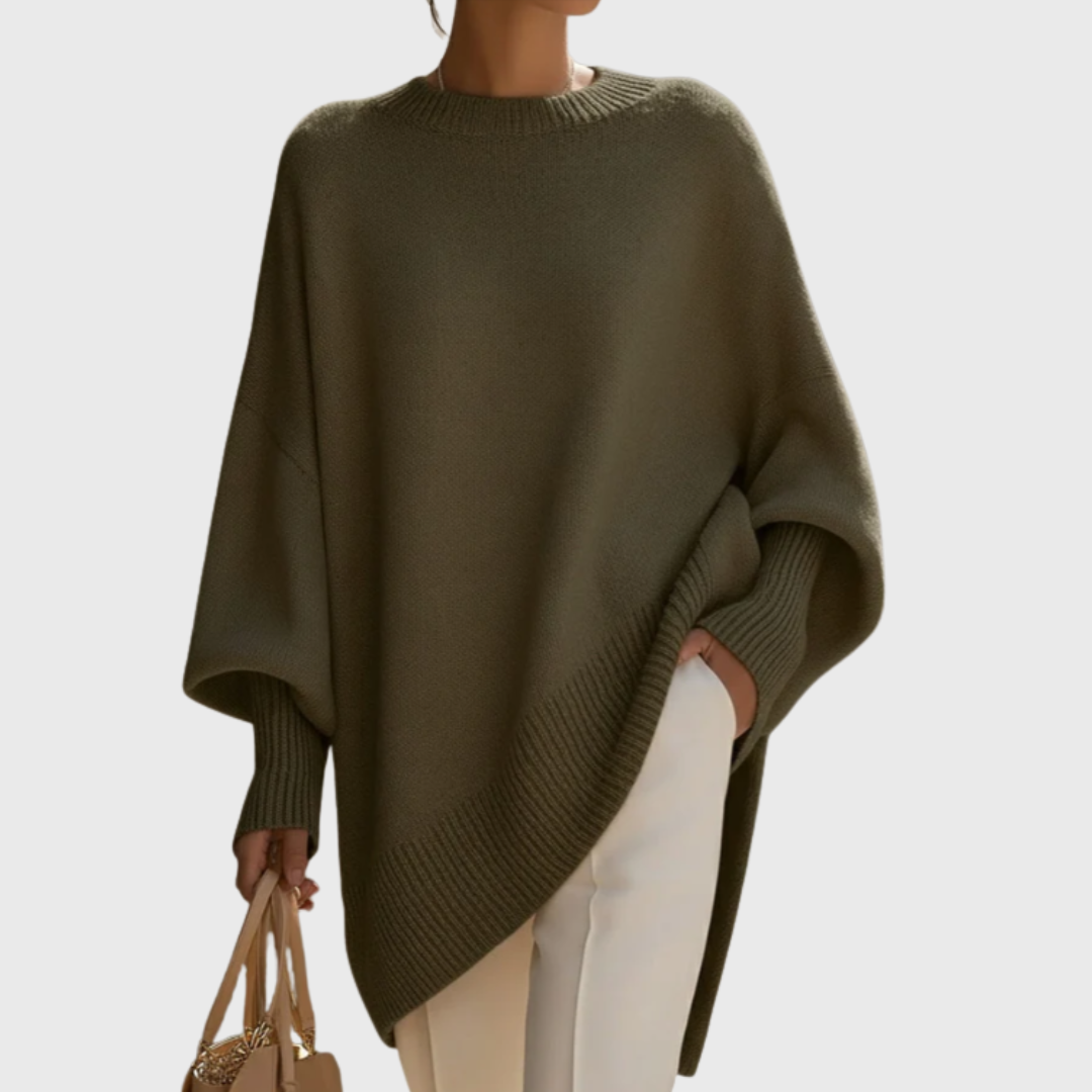 The Livia LuxeWarm™ | Knit Poncho