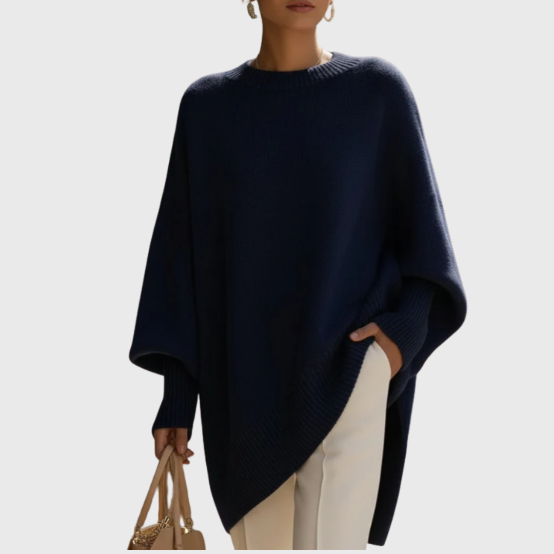 The Livia LuxeWarm™ | Knit Poncho