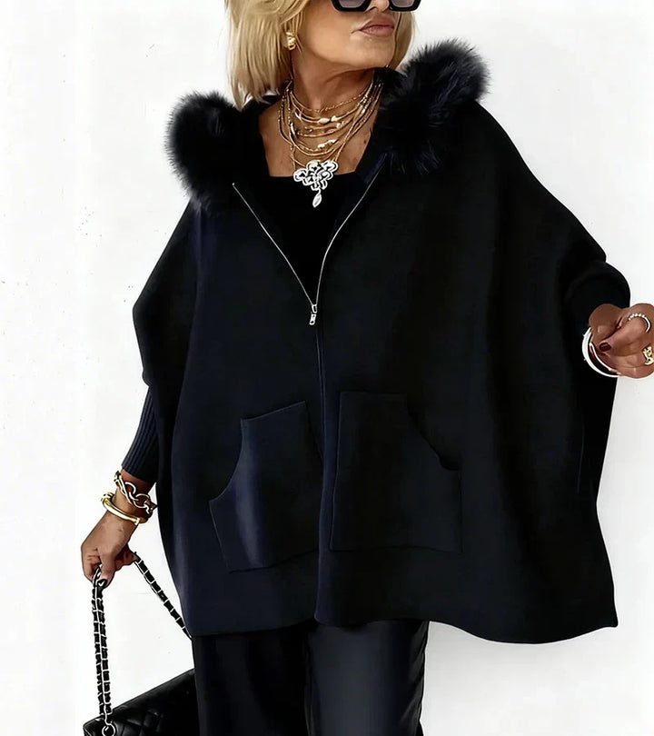 Winter Grace ™ | Elegant Fur-Trim Hooded Coat