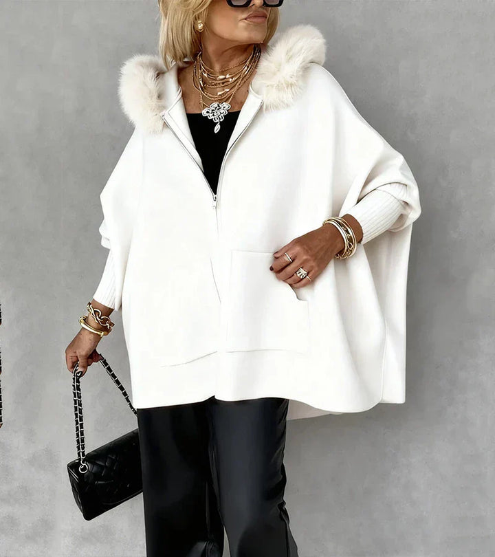 Winter Grace ™ | Elegant Fur-Trim Hooded Coat