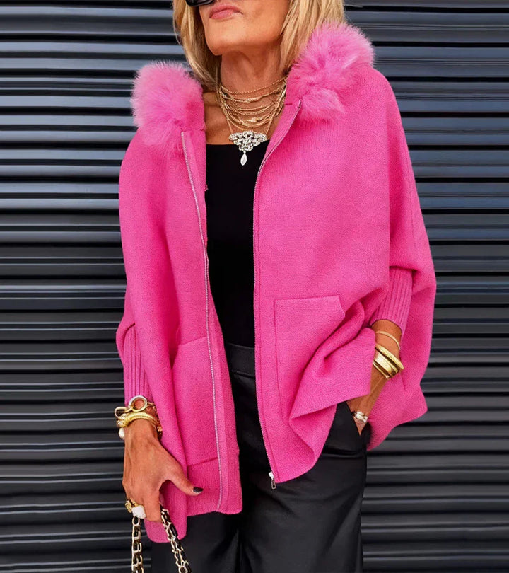 Winter Grace ™ | Elegant Fur-Trim Hooded Coat